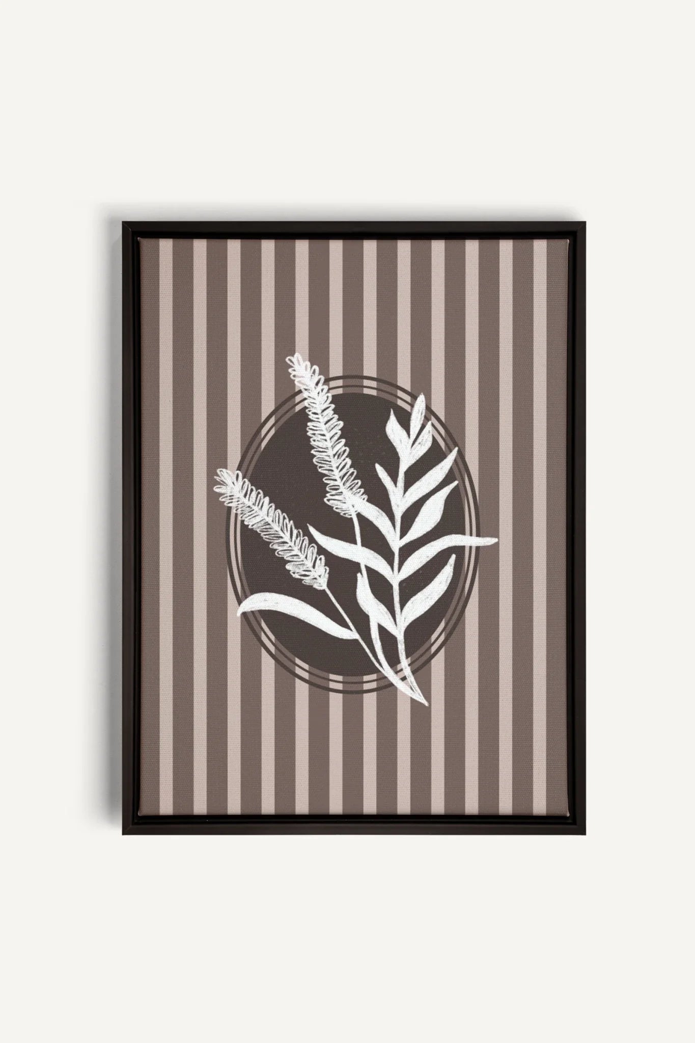 OLEKA CANVAS - NATURAL STROKES, Oeuvre sur toile étirée, encadré Noir