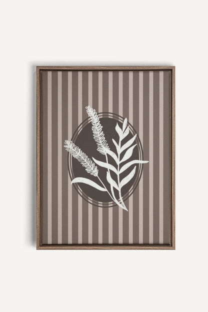 OLEKA CANVAS - NATURAL STROKES, Oeuvre sur toile étirée, encadré Brun Chêne