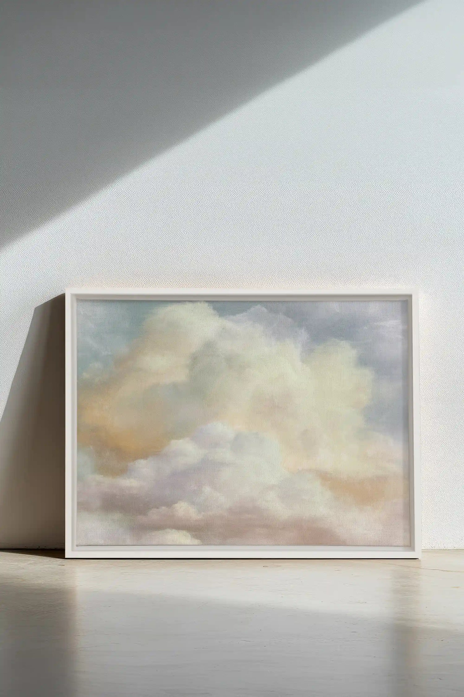 NEBULA, Oeuvre sur toile étirée, encadré Blanc