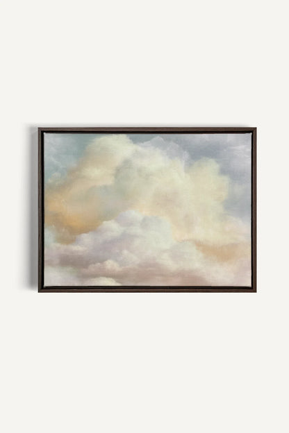 OLEKA CANVAS - NEBULA, Oeuvre sur toile étirée, encadré Brun Noyer