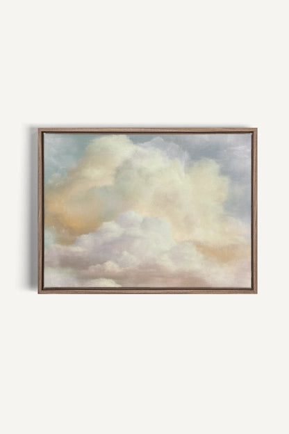 OLEKA CANVAS - NEBULA, Oeuvre sur toile étirée, encadré Brun Chêne