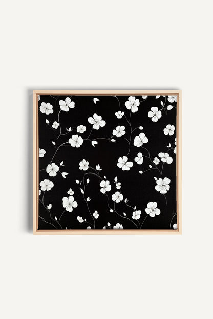 NOCTURNAL BLOOMS, Oeuvre sur toile étirée, encadré Naturel Clair