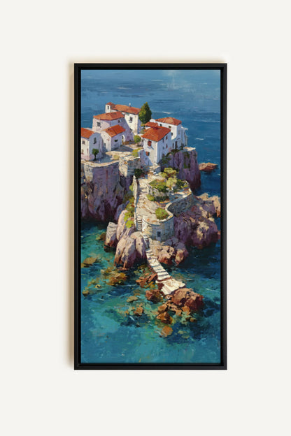 PATH TO THE SEA, Oeuvre sur toile étirée, encadré Noir