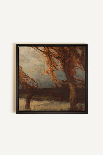 EQUINOX MIST, Artwork on stretched canvas, framed in black