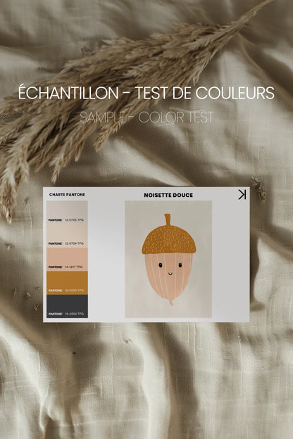 NOISETTE DOUCE, Oeuvre sur toile rigide, encadré Vintage Bronze