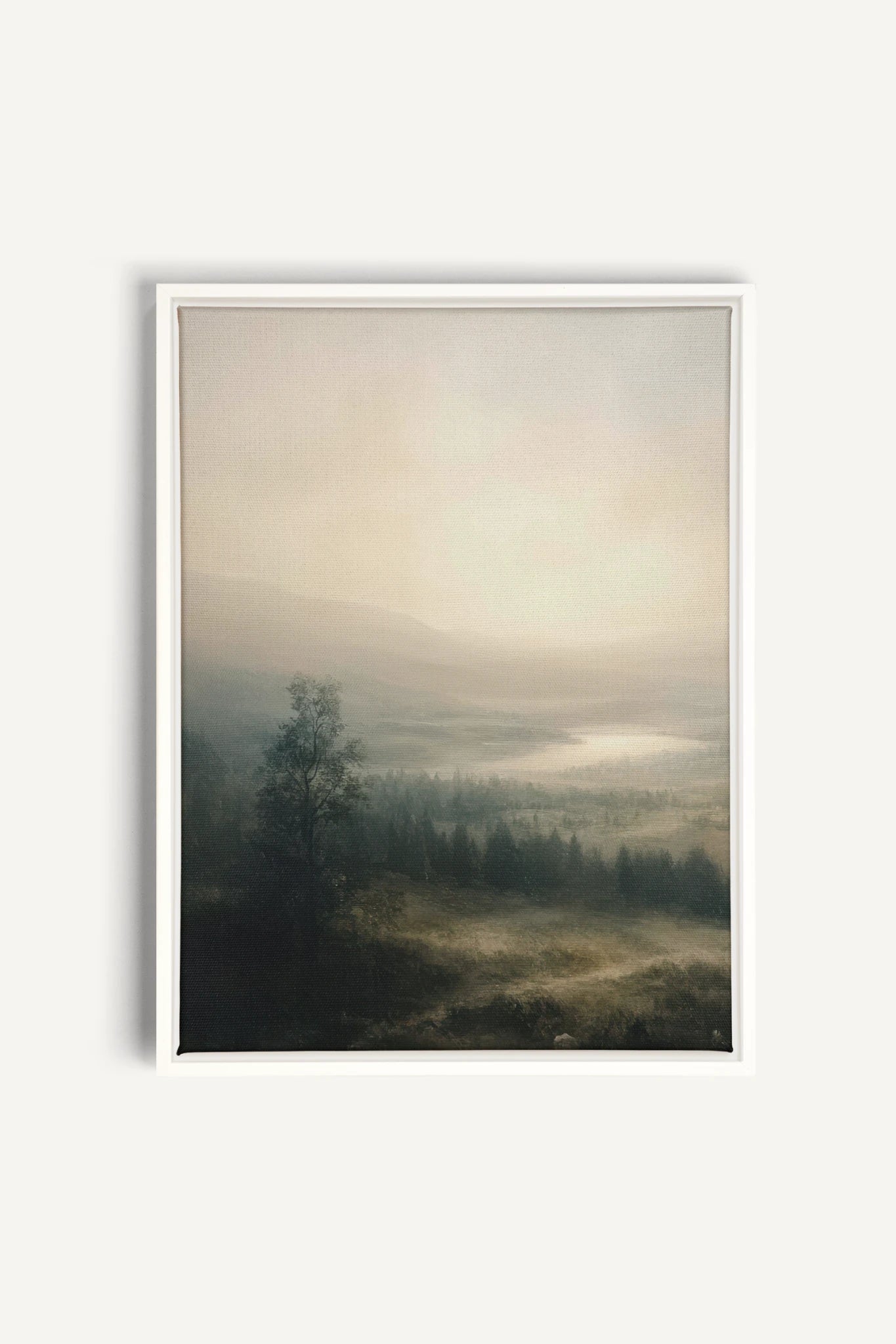NORTHERN QUIET, Work on stretched canvas, framed White