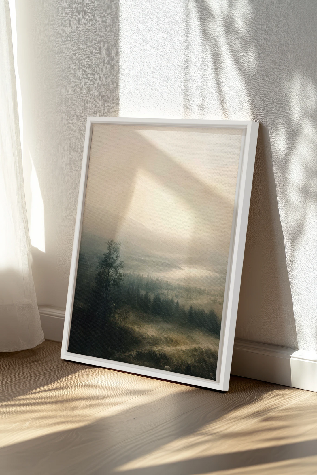 NORTHERN QUIET, Oeuvre sur toile étirée, encadré Blanc