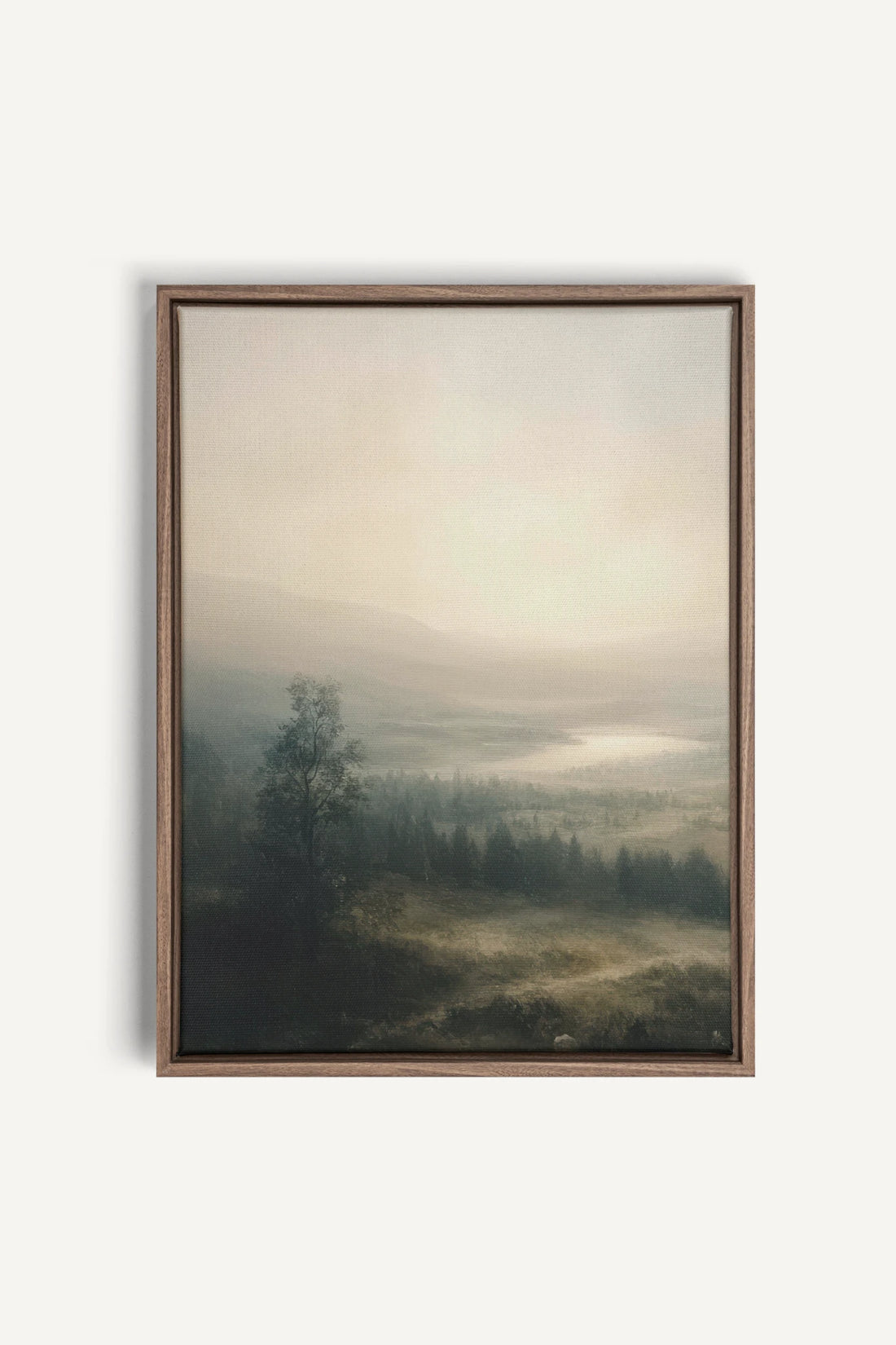NORTHERN QUIET, Oeuvre sur toile étirée, encadré Brun Chêne
