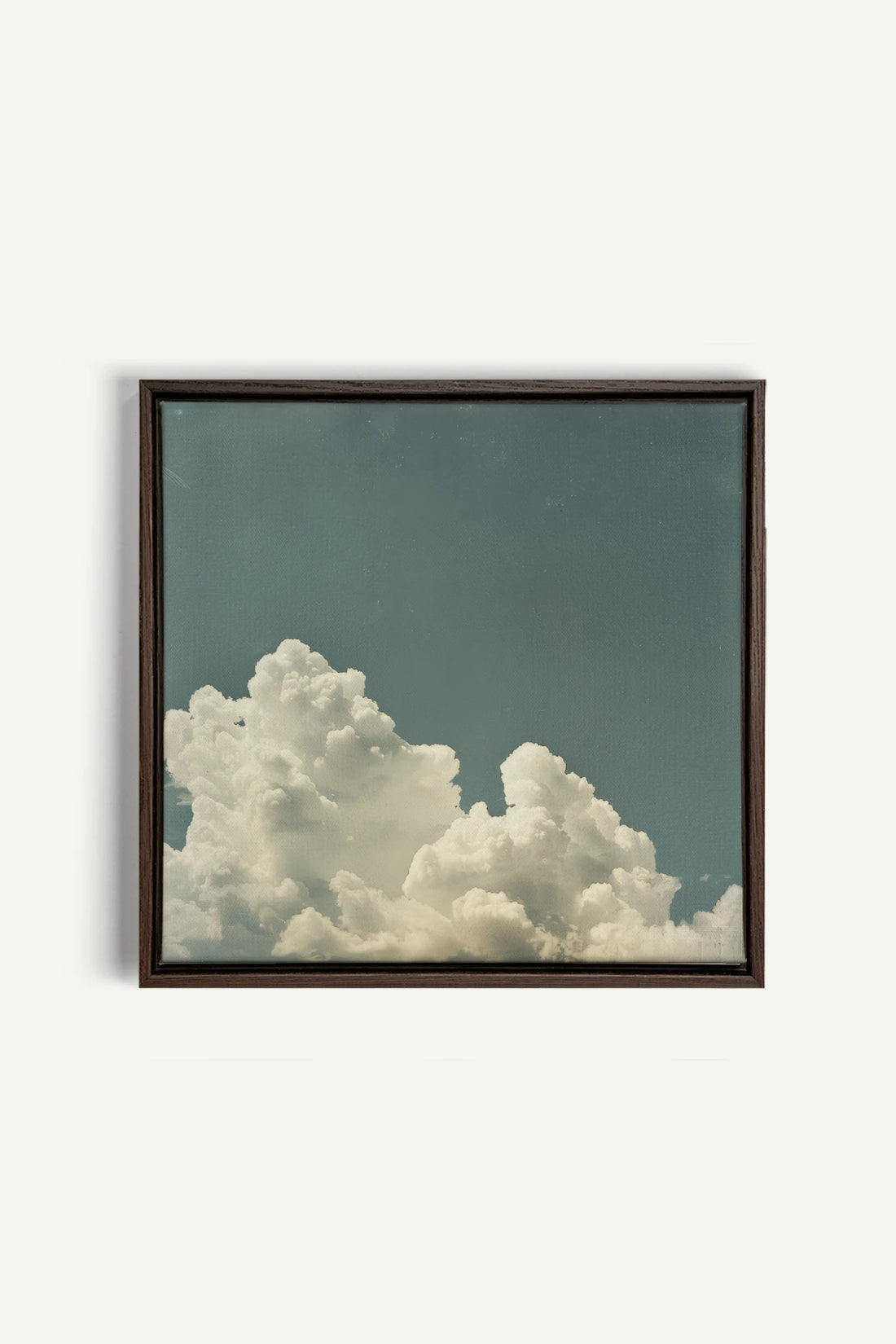 NOSTALGIC SKY, Artwork on stretched canvas, framed in Walnut Brown
