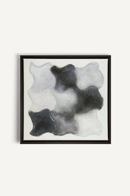 NUANCES FONDUES, Oeuvre sur toile étirée, encadré Noir