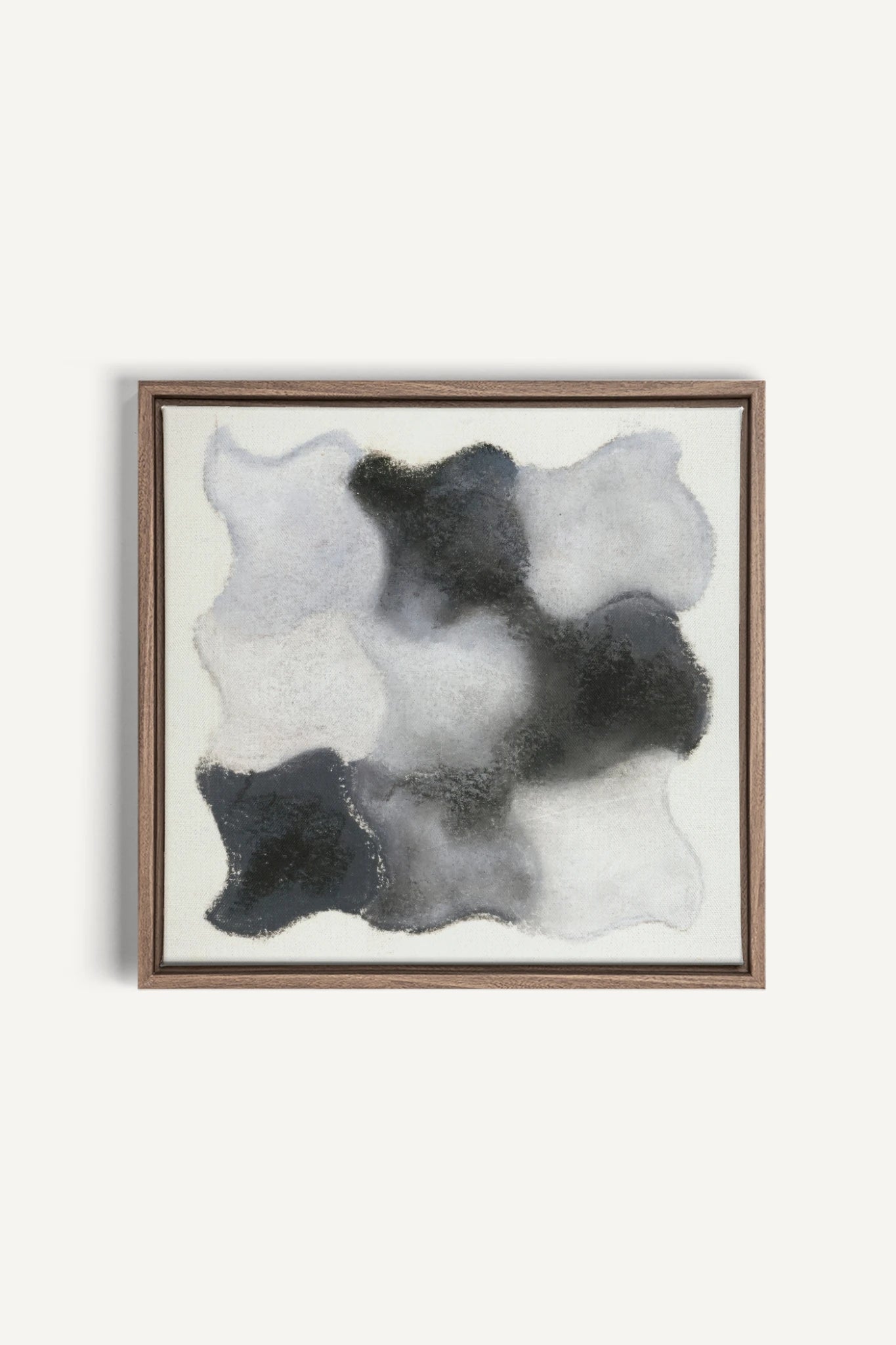 NUANCES FONDUES, Artwork on stretched canvas, framed in Brown Oak