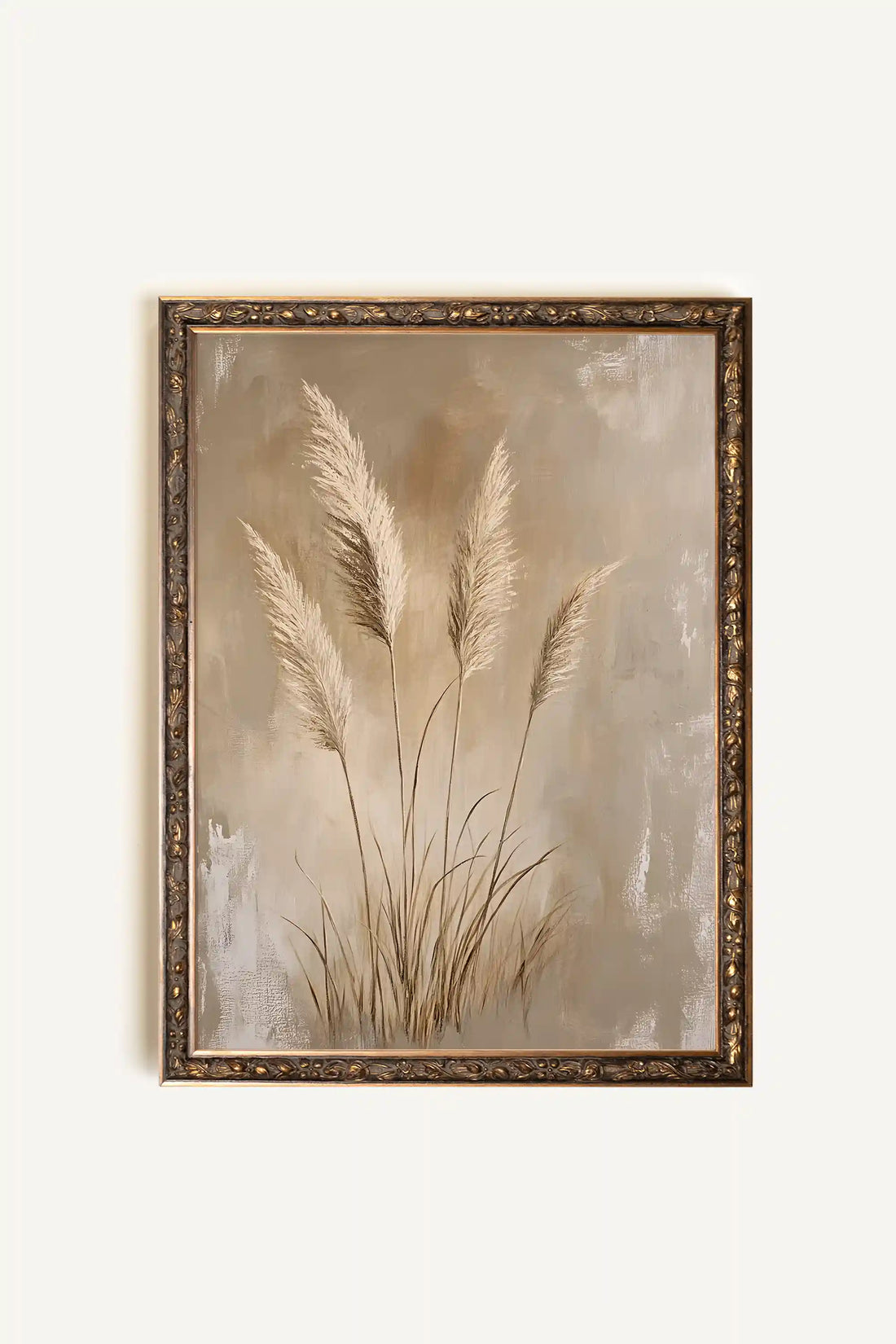 NUANCES DE LIN, Oeuvre sur toile rigide, encadré Vintage Bronze