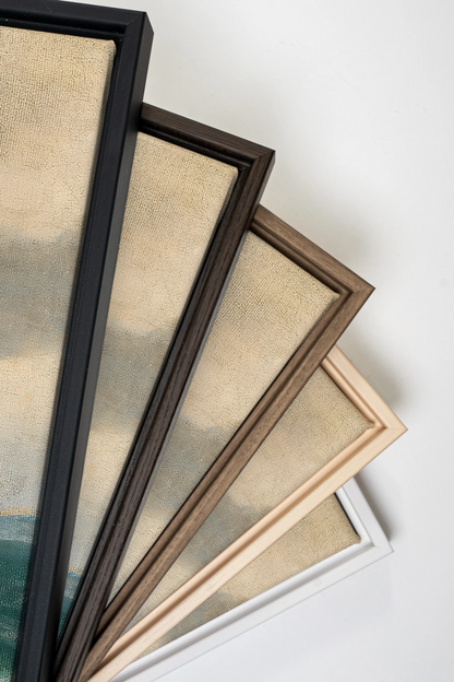 SALT AND SKY, Artwork on stretched canvas, framed Natural Light