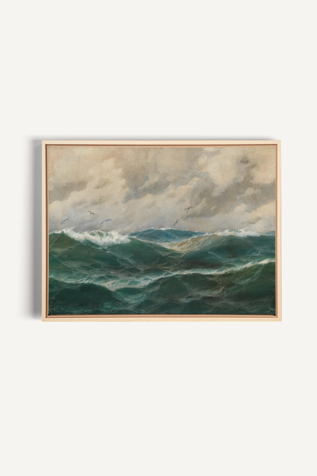 SALT AND SKY, Artwork on stretched canvas, framed Natural Light