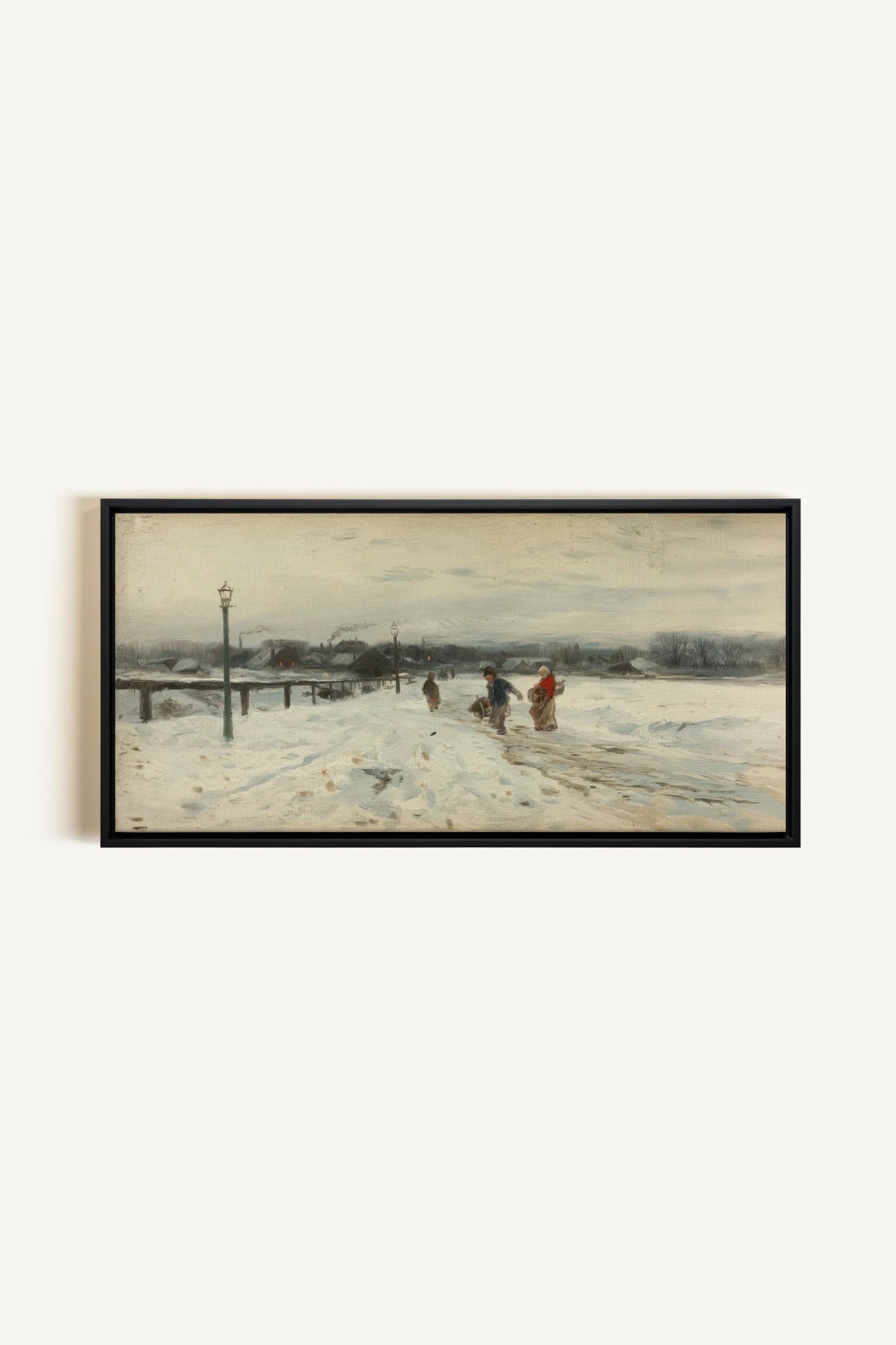OLD WINTER DAYS, Oeuvre sur toile étirée, encadré Noir