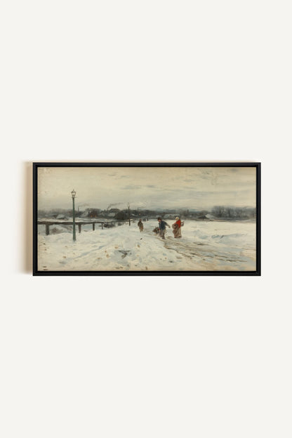 OLD WINTER DAYS, Oeuvre sur toile étirée, encadré Noir