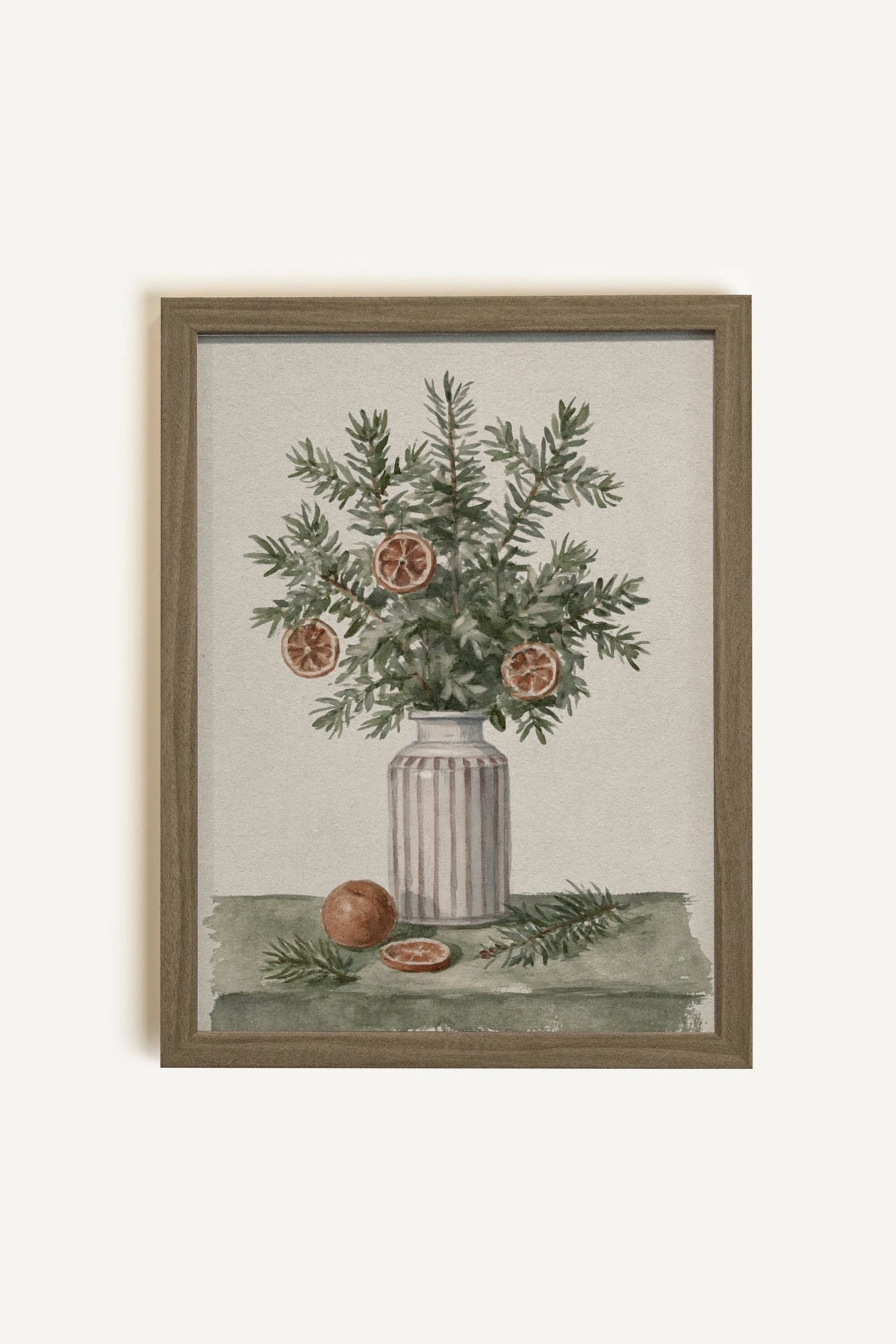 OLK_HLD_7, Oeuvre sur toile rigide, encadré brun chêne