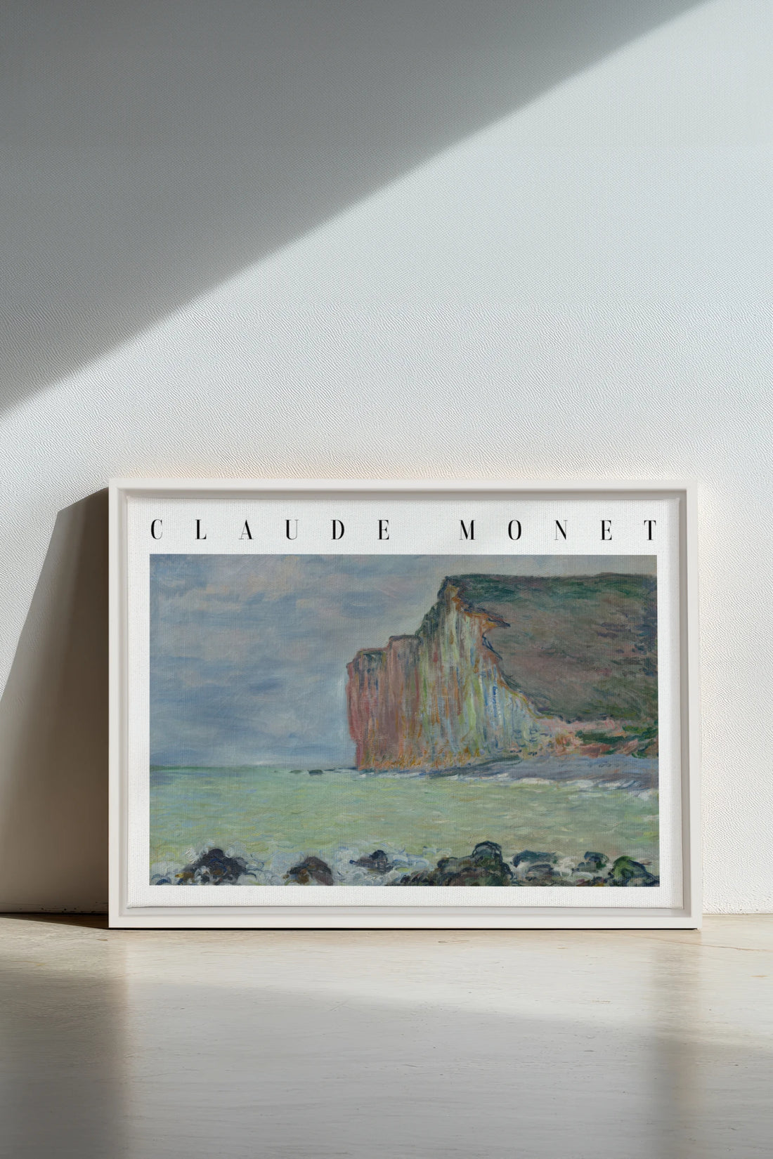 OPAL COAST, Oeuvre sur toile étirée, encadré Blanc