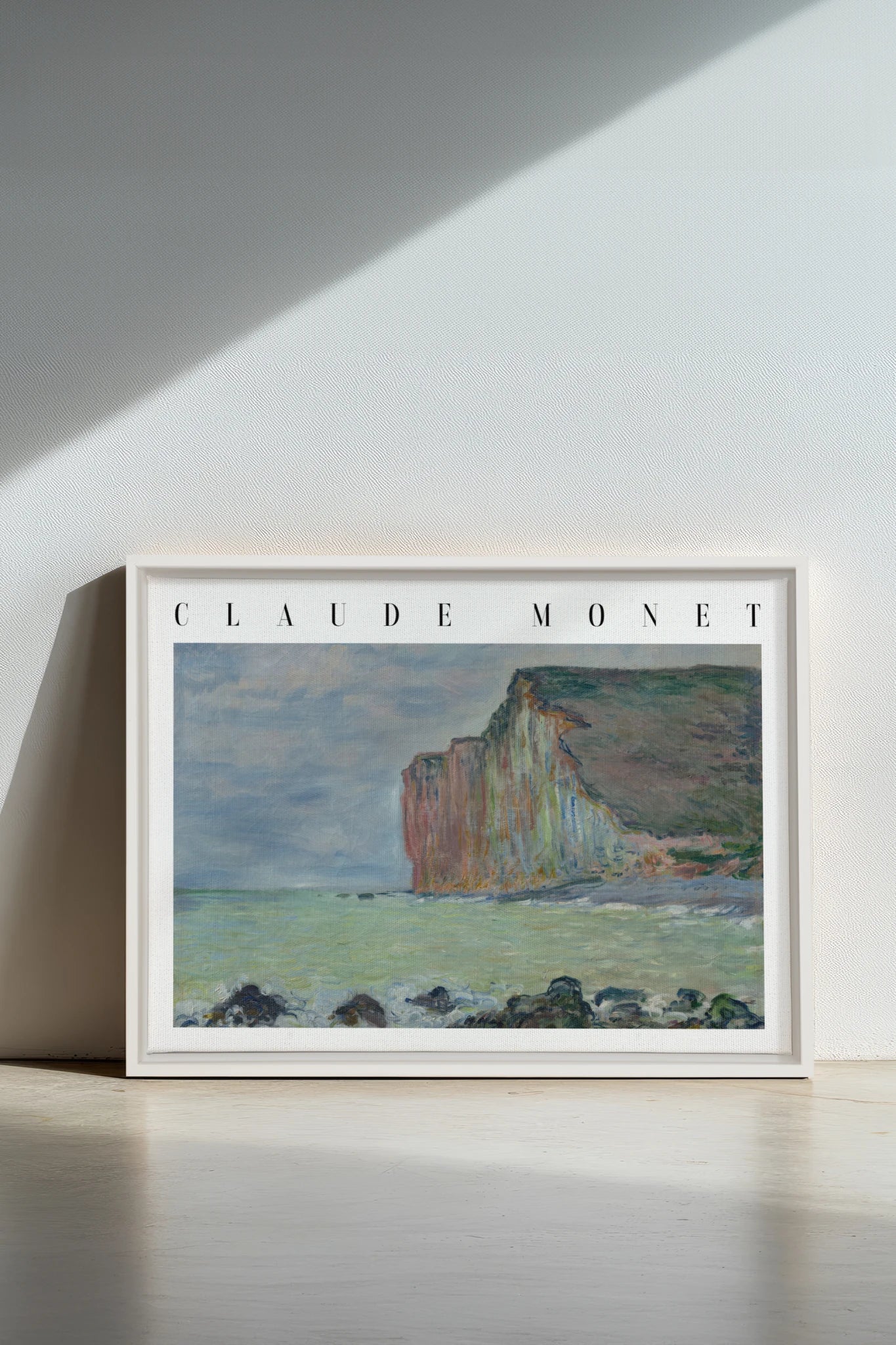 OPAL COAST, Oeuvre sur toile étirée, encadré Blanc
