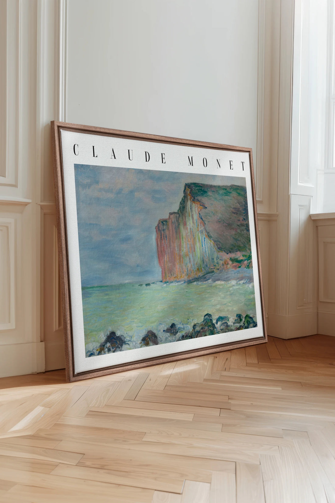 OPAL COAST, Work on stretched canvas, framed Oak Brown