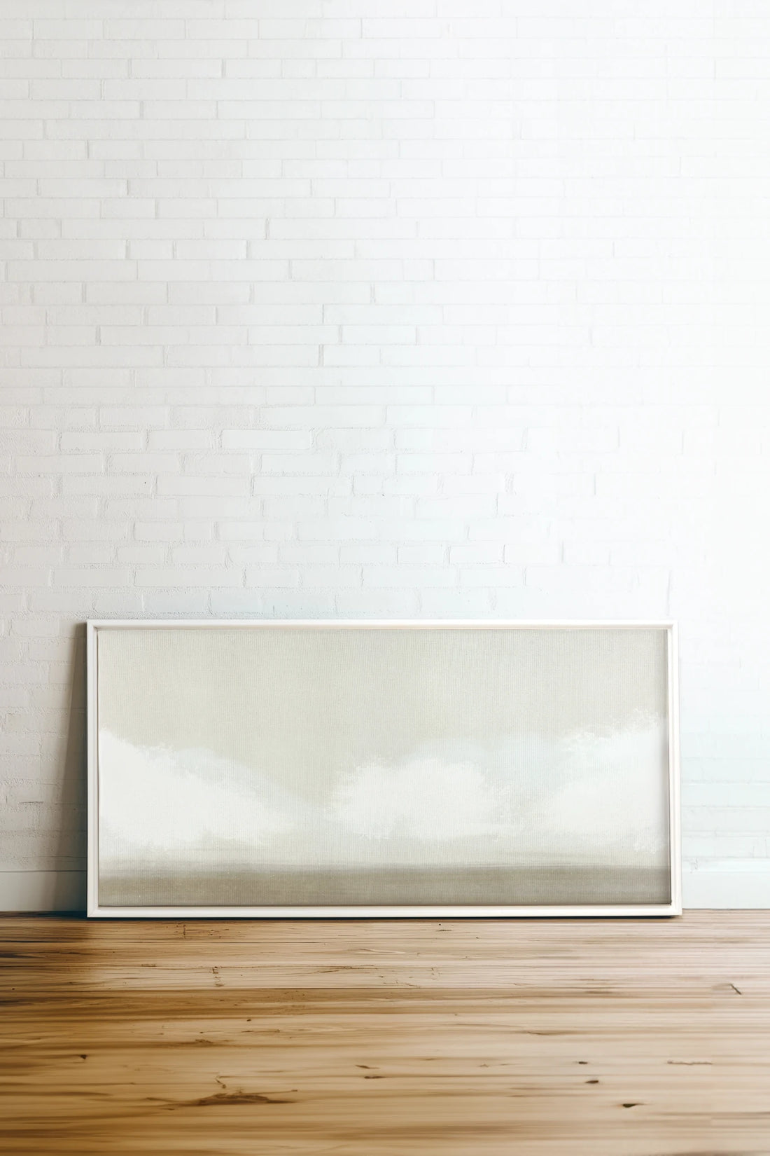 OPEN SKY, Oeuvre sur toile étirée, encadré Blanc