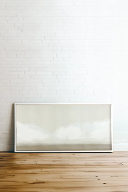 OPEN SKY, Oeuvre sur toile étirée, encadré Blanc