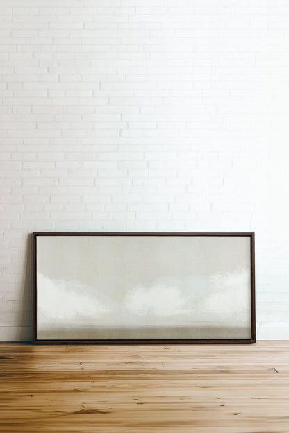 OPEN SKY, Oeuvre sur toile étirée, encadré Brun Noyer