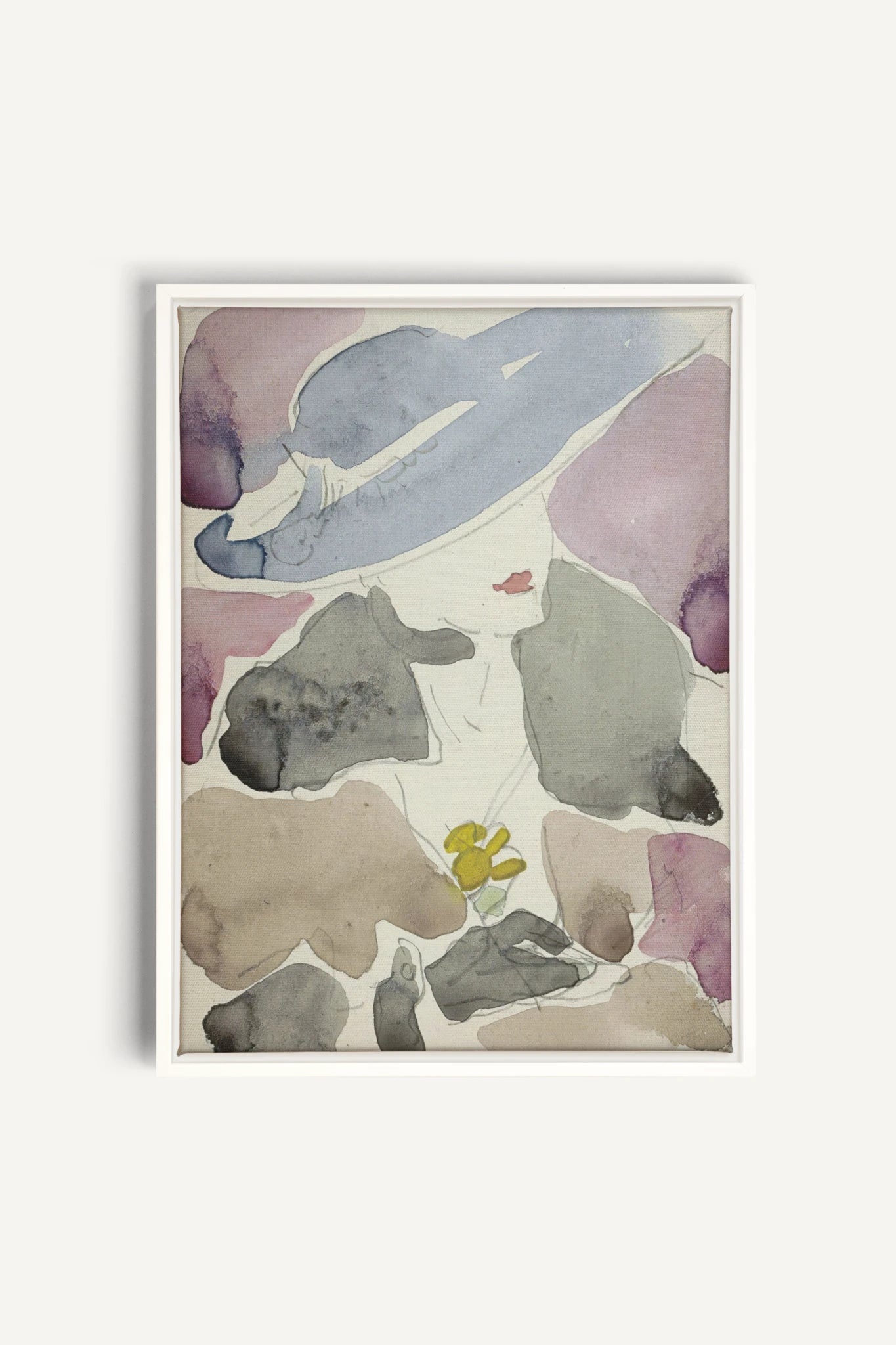 ORCHID HAZE, Work on stretched canvas, framed White
