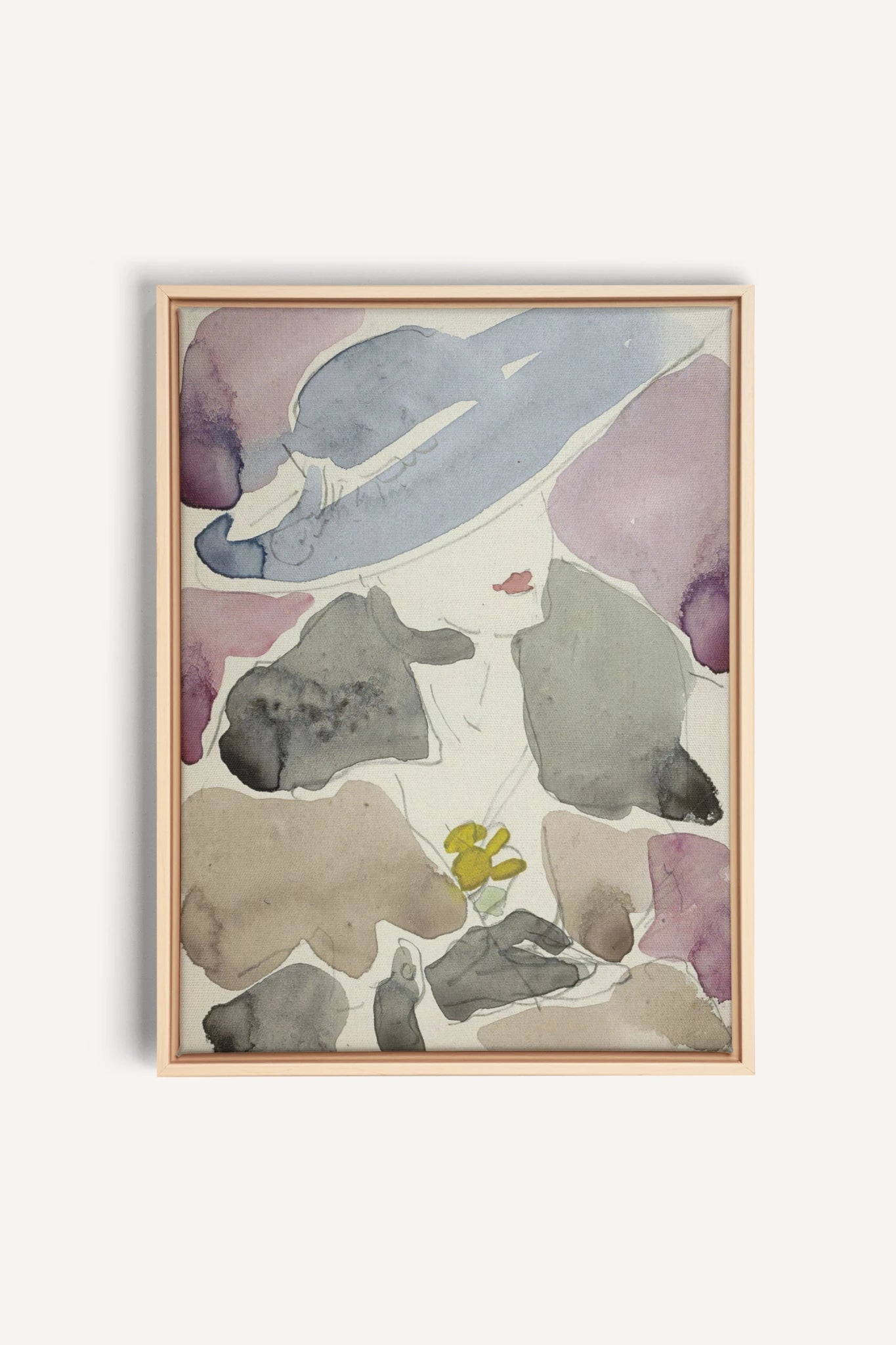 ORCHID HAZE, Work on stretched canvas, framed Naturel Clair