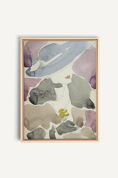 ORCHID HAZE, Work on stretched canvas, framed Naturel Clair