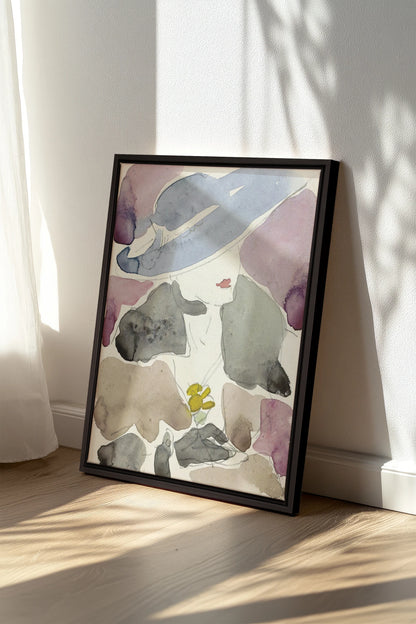 ORCHID HAZE, Oeuvre sur toile étirée, encadré Noir