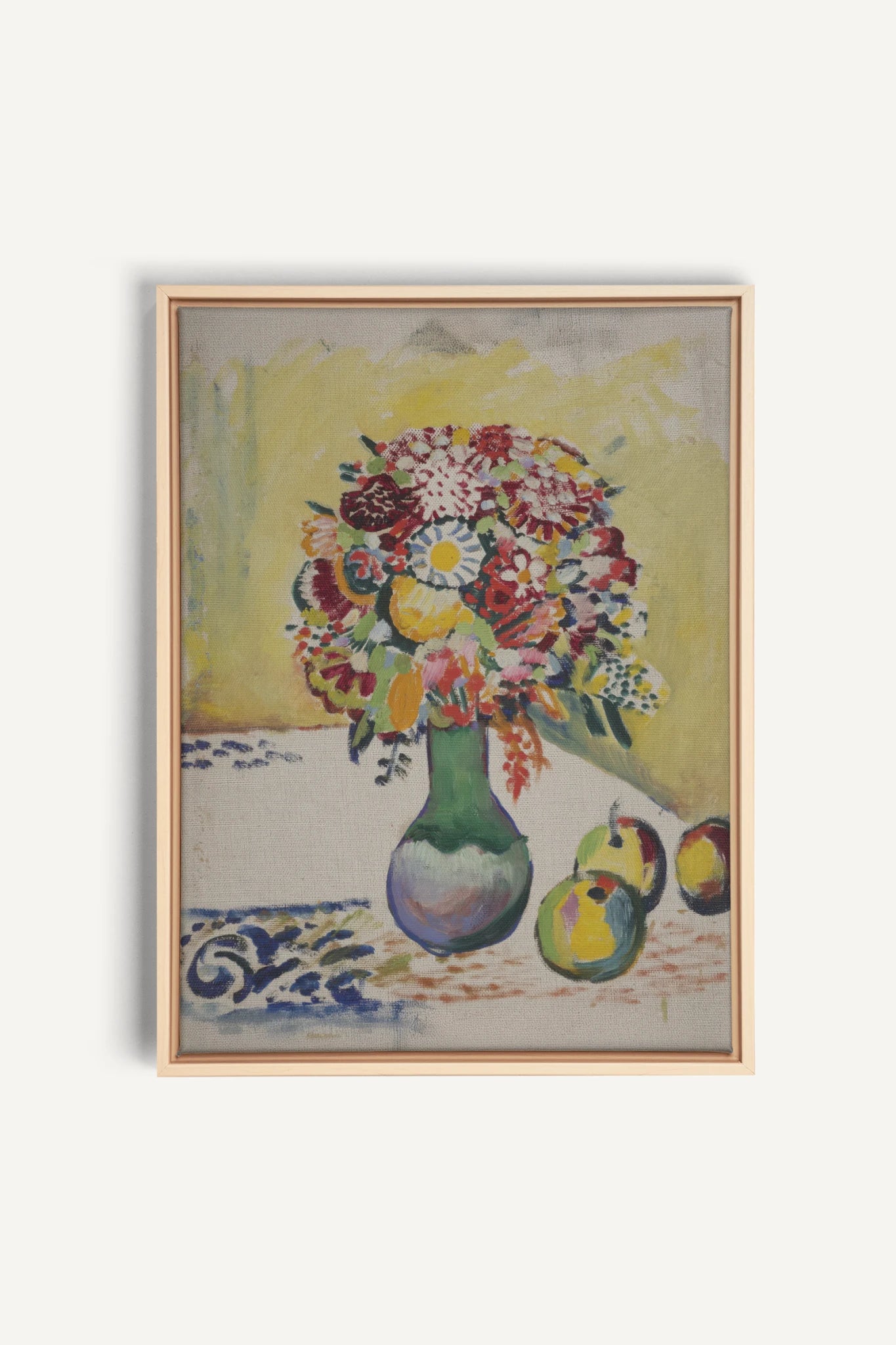 PAINTED BOUQUET, Oeuvre sur toile étirée, encadré Naturel Clair