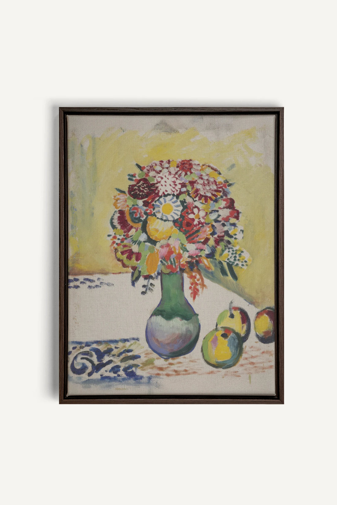 PAINTED BOUQUET, Oeuvre sur toile étirée, encadré Brun Noyer