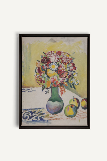 PAINTED BOUQUET, Oeuvre sur toile étirée, encadré Noir