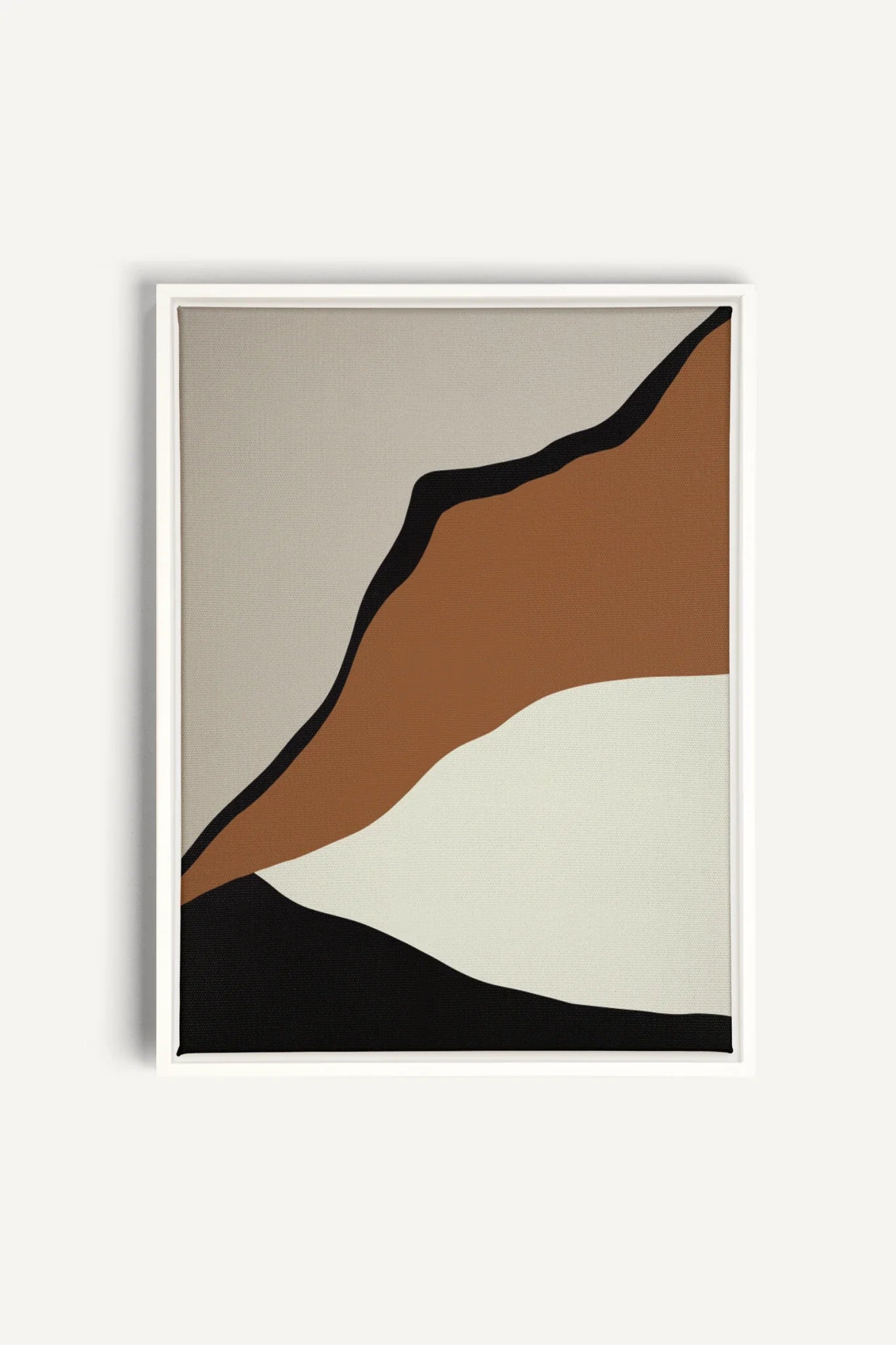 OLEKA CANVAS - PALETTE ÉBÈNE, Oeuvre sur toile étirée, encadré Blanc