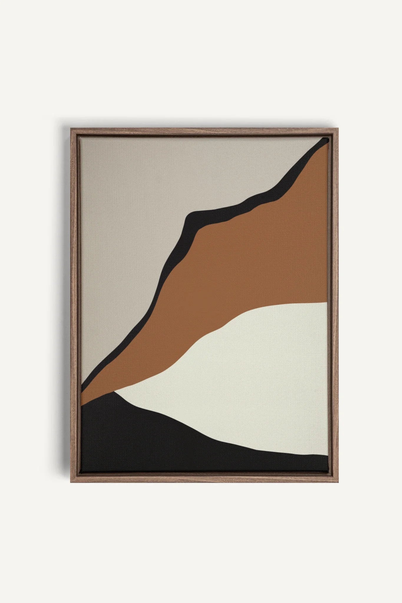 OLEKA CANVAS - PALETTE ÉBÈNE, Oeuvre sur toile étirée, encadré Brun Chêne