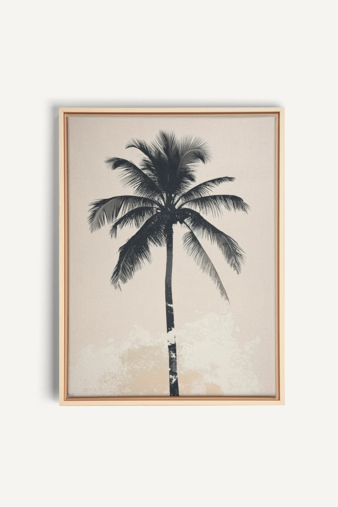 PALM BLISS, Artwork on stretched canvas, framed Natural Light