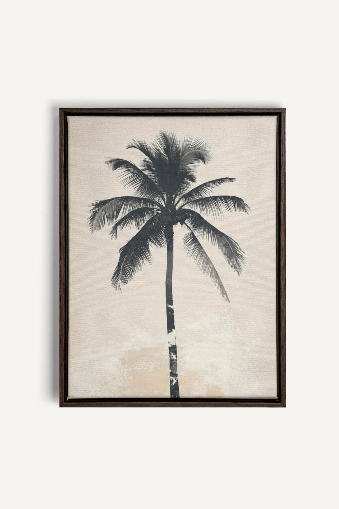 OLEKA CANVAS - PALM BLISS, Oeuvre sur toile étirée, encadré Brun Noyer