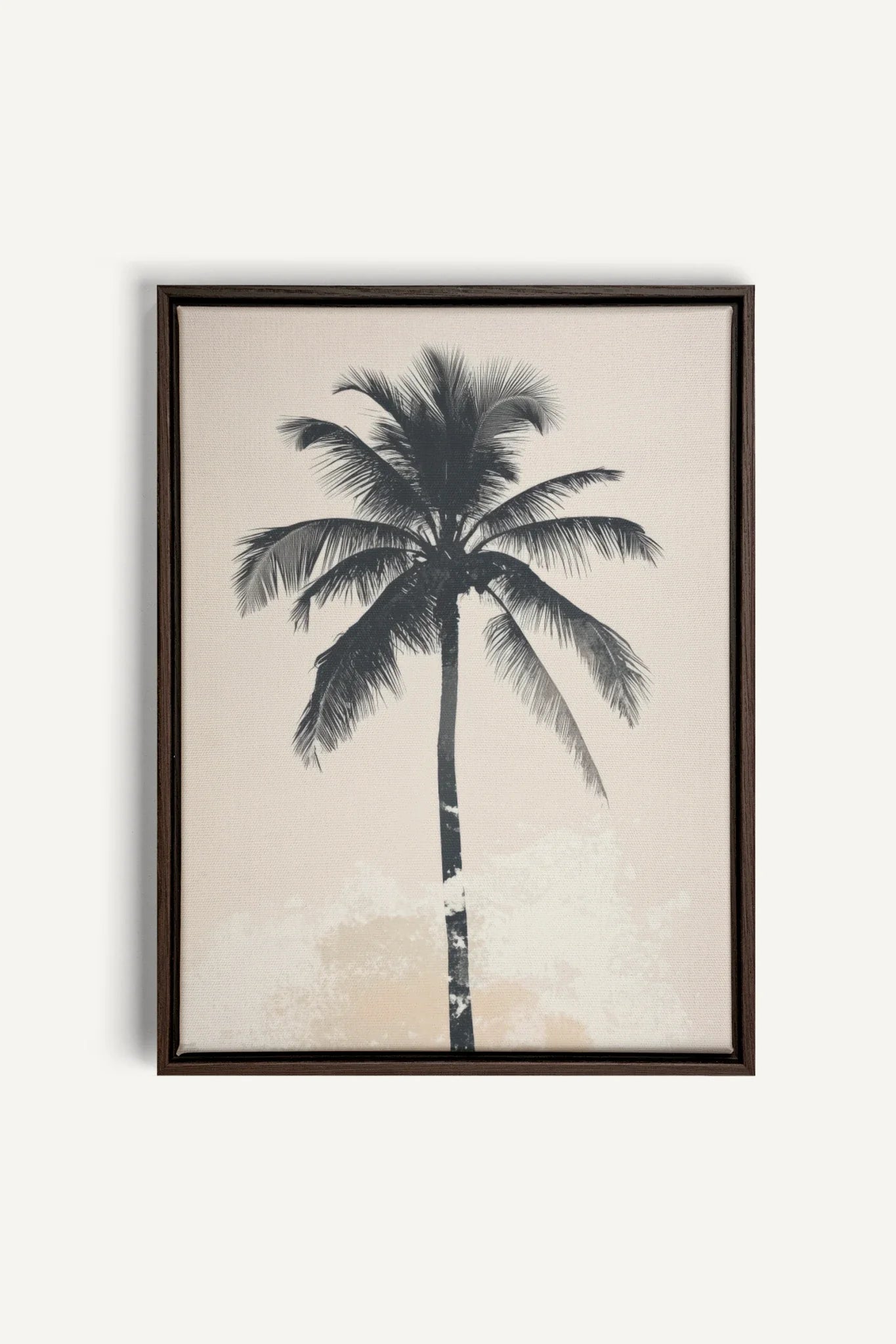 OLEKA CANVAS - PALM BLISS, Oeuvre sur toile étirée, encadré Brun Noyer