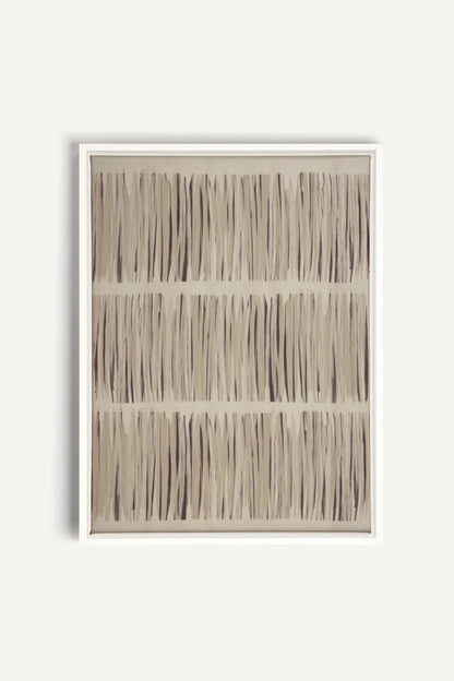 OLEKA CANVAS - PARFUM DE PRAIRIE, Oeuvre sur toile étirée, encadré Blanc