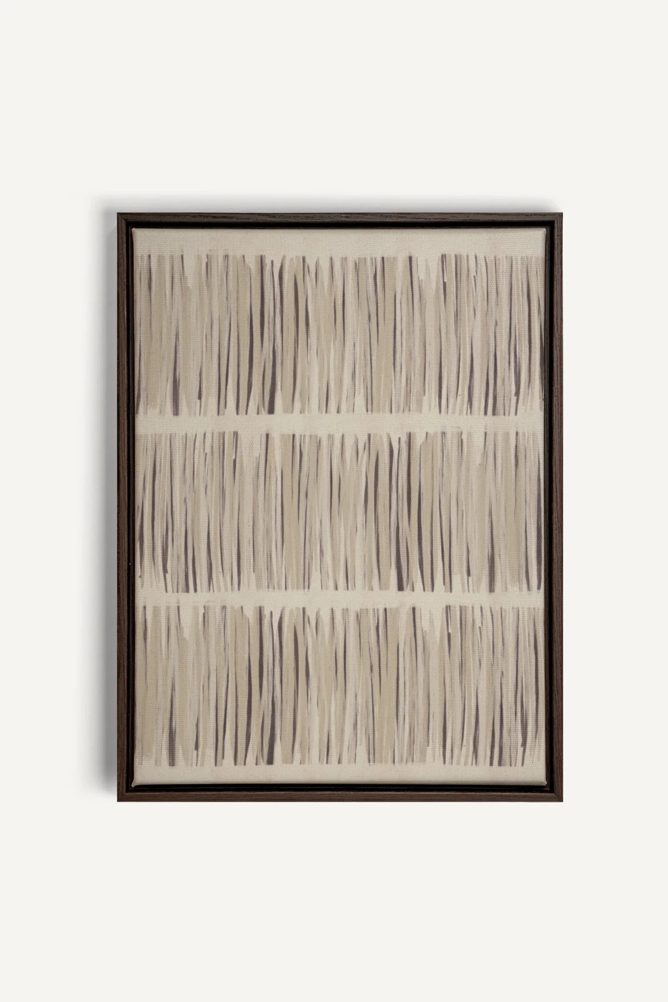 OLEKA CANVAS - PARFUM DE PRAIRIE, Oeuvre sur toile étirée, encadré Brun Noyer