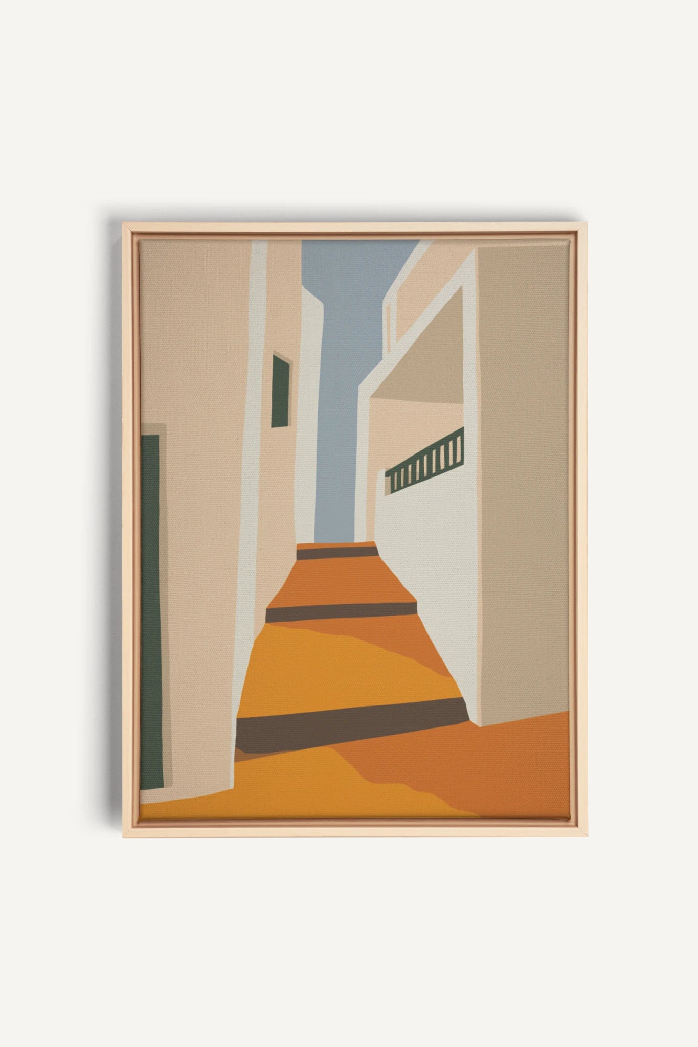 PASSAGE, Oeuvre sur toile étirée, encadré Naturel Clair