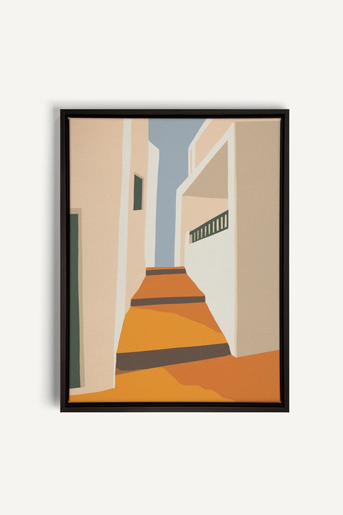 OLEKA CANVAS - PASSAGE, Oeuvre sur toile étirée, encadré Noir