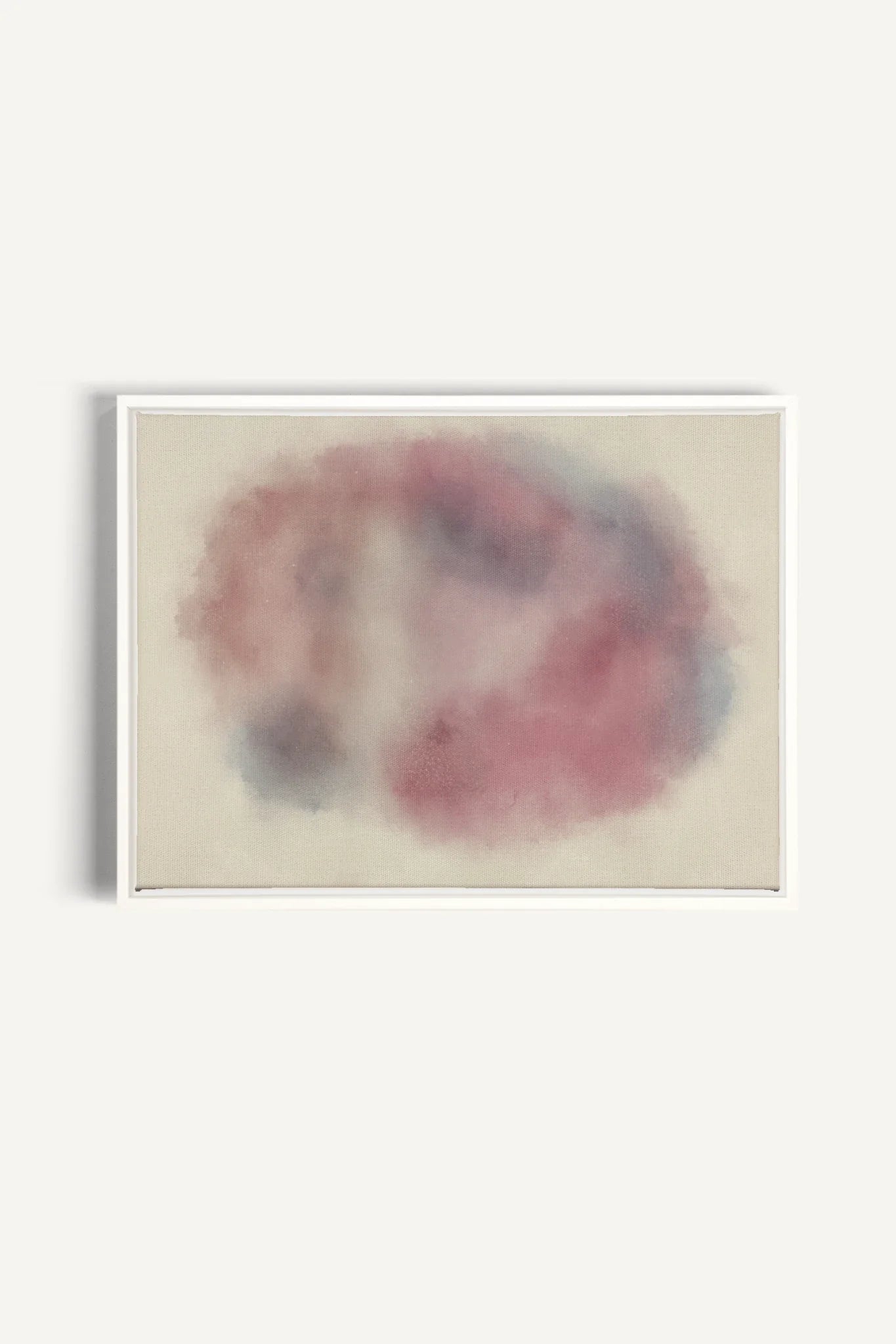 OLEKA CANVAS - PASTEL CLOUD, Oeuvre sur toile étirée, encadré Blanc