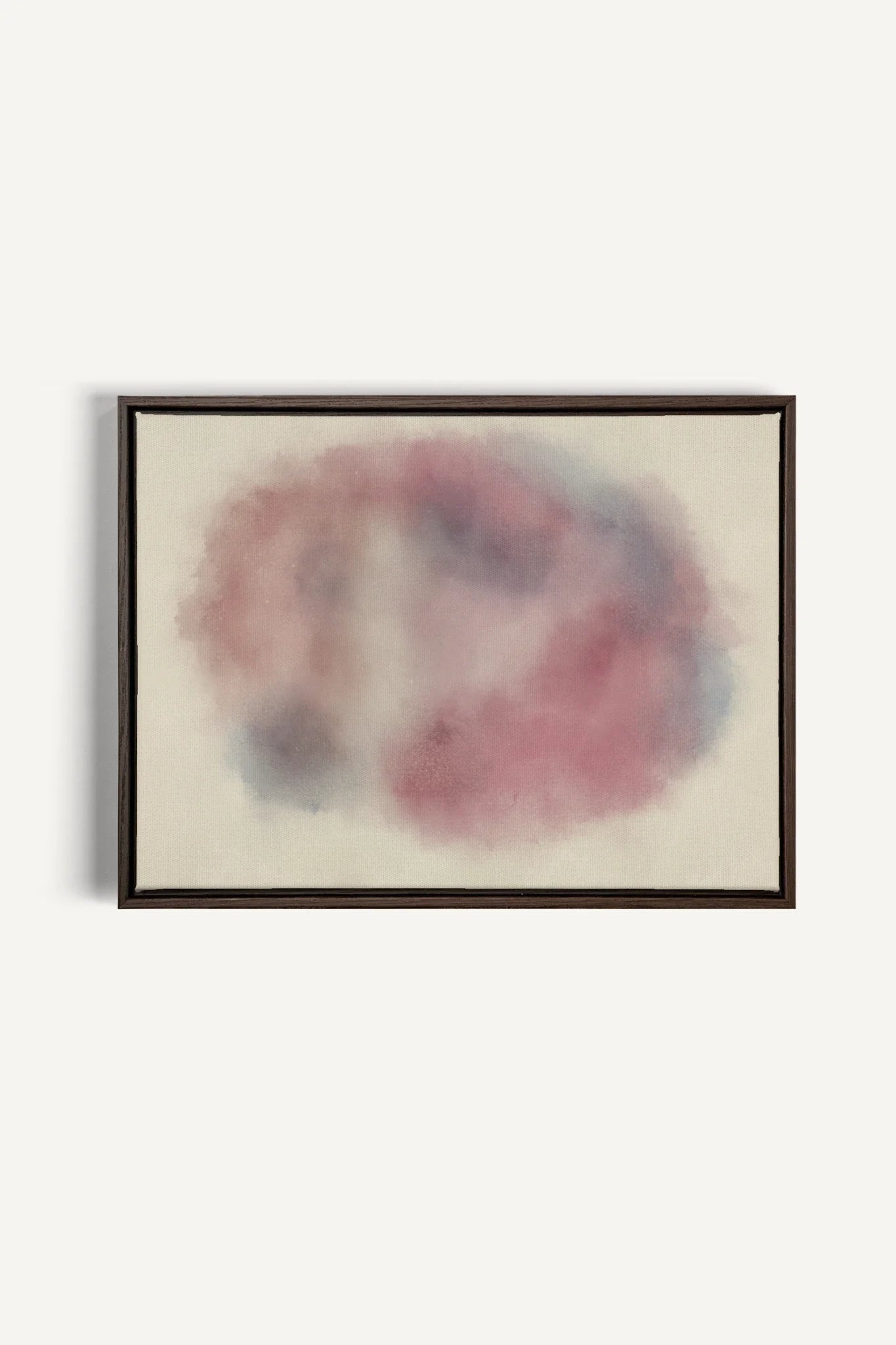 OLEKA CANVAS - PASTEL CLOUD, Oeuvre sur toile étirée, encadré Brun Noyer