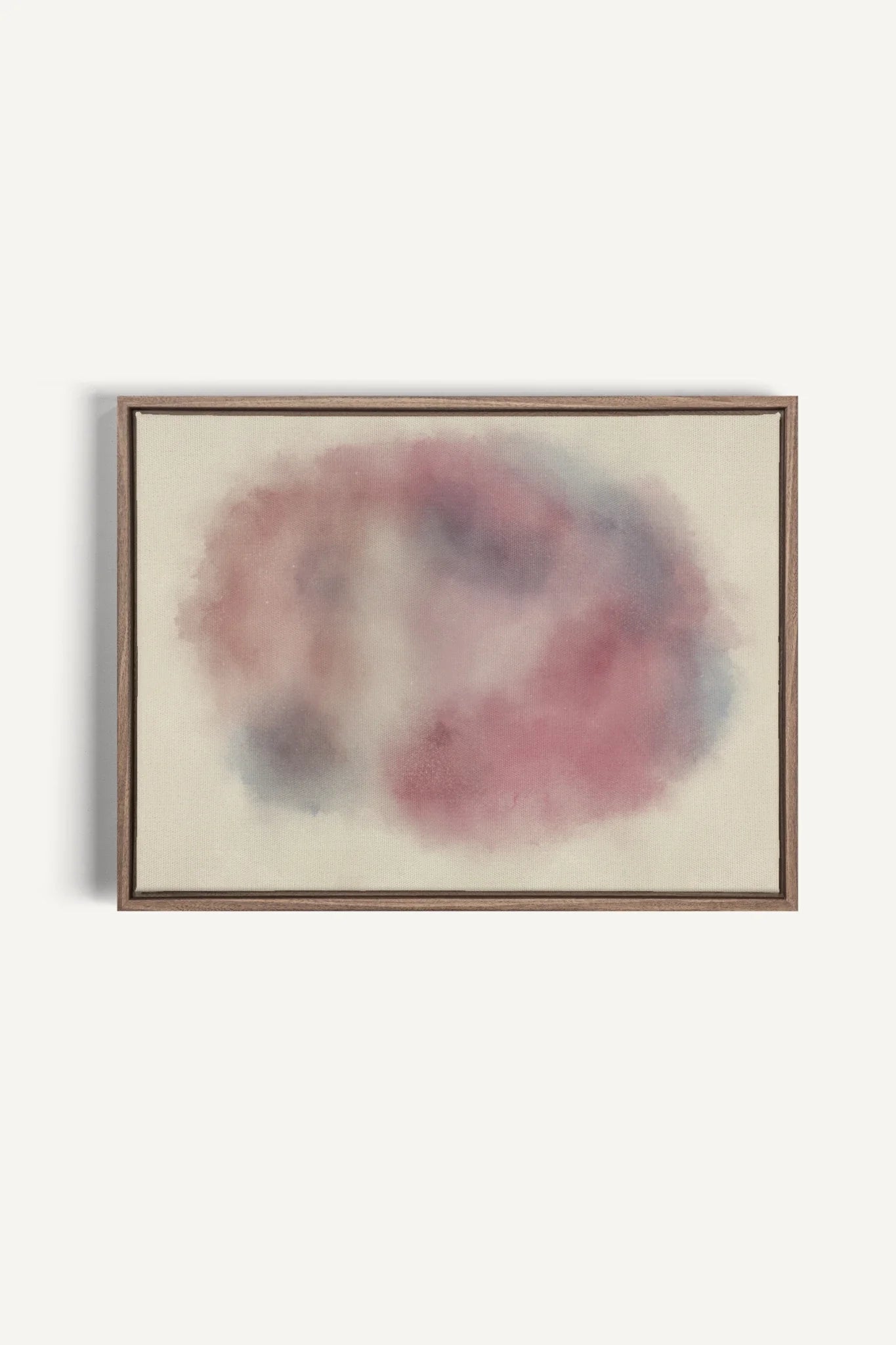 OLEKA CANVAS - PASTEL CLOUD, Oeuvre sur toile étirée, encadré Brun Chêne