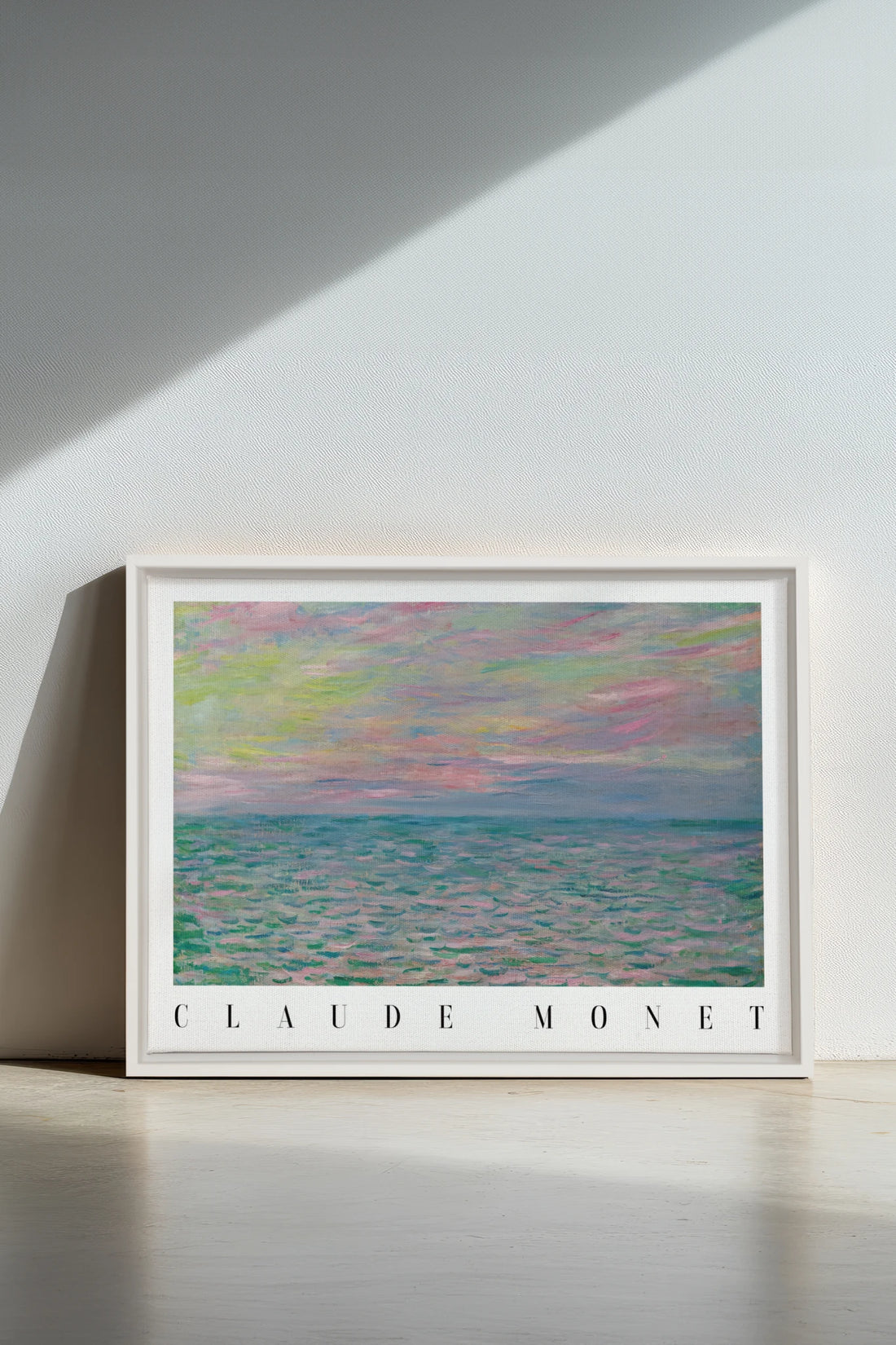 PASTEL WATERS, Oeuvre sur toile étirée, encadré Blanc