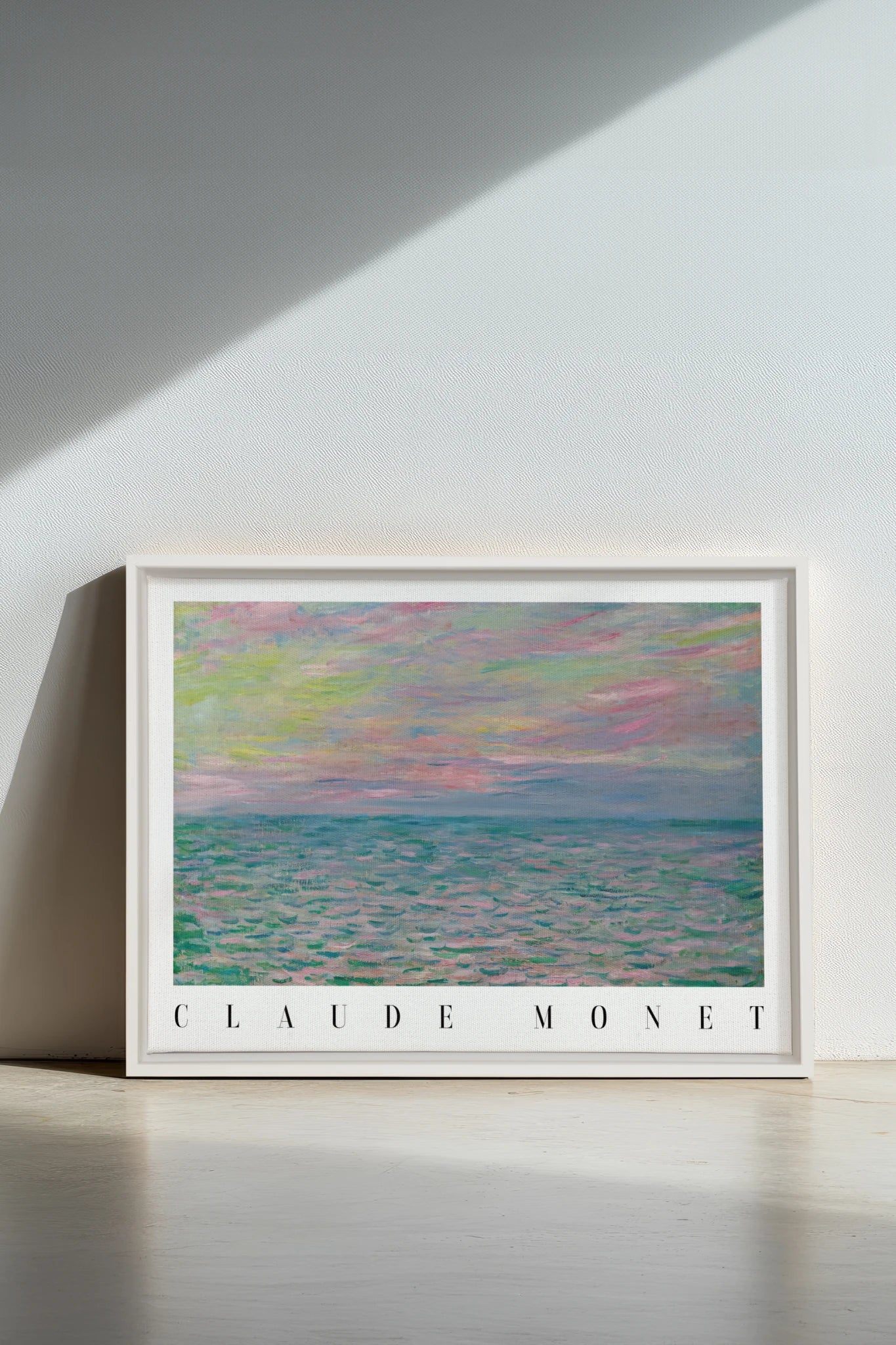 PASTEL WATERS, Oeuvre sur toile étirée, encadré Blanc