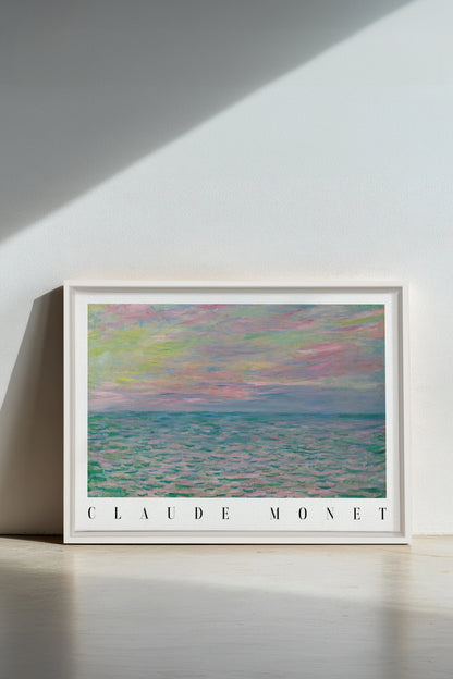 PASTEL WATERS, Oeuvre sur toile étirée, encadré Blanc