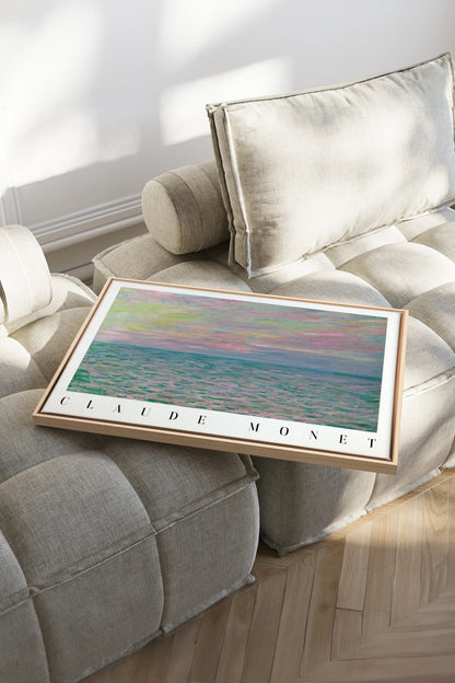 PASTEL WATERS, Work on stretched canvas, framed Naturel Clair